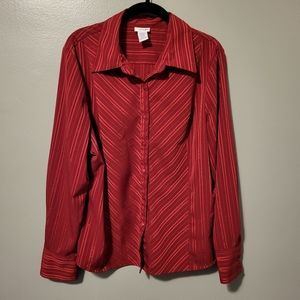 Size XL East 5th Burnt Red Long-Sleeve Button Down Shirt